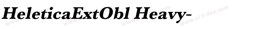 HeleticaExtObl Heavy字体转换